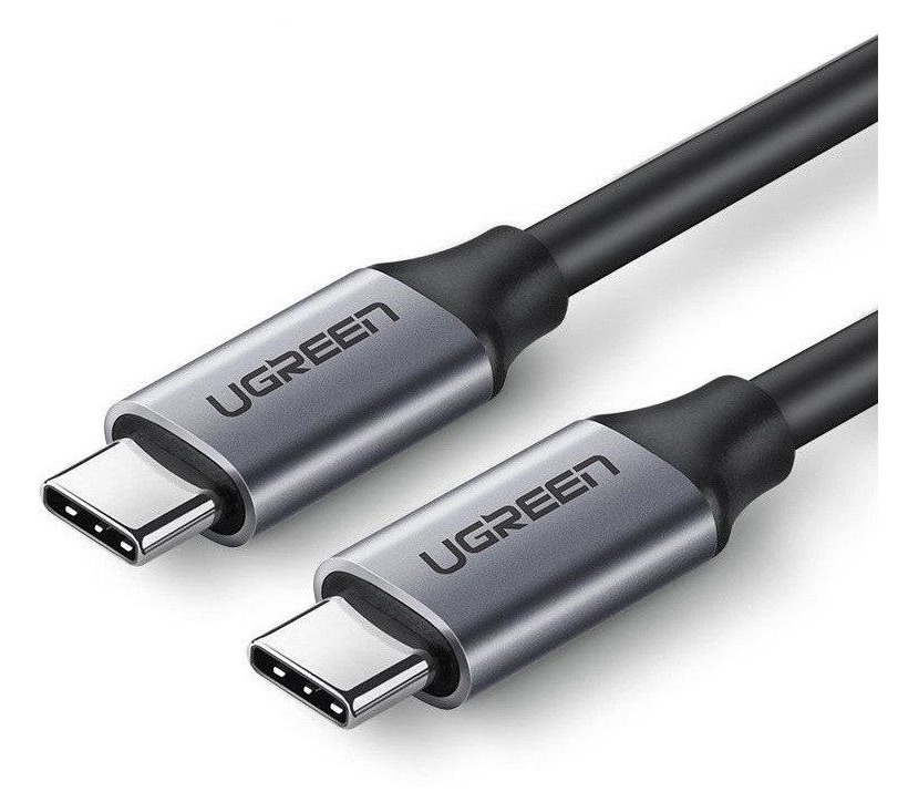 Cablu alimentare si date Ugreen, Fast Charging,, USB Type-C la USB Type-C 60W/3A USB 3.1 5Gbps nickel plating PVC 1.5m, Gri