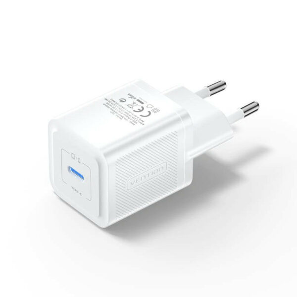 Incarcator retea Vention 20W, 1 x USB Type-C, 5V/3A, QC 3.0, Alb