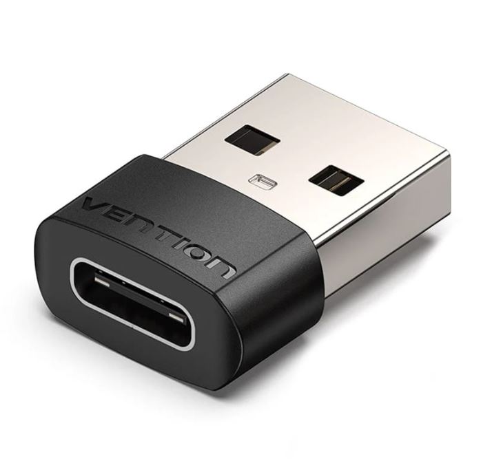 Adaptor Vention CDWB0, mama USB-C la tata USB, 3A, 480Mbps, Negru