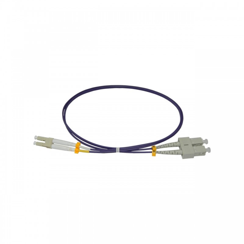 Patchcord FO SC/PC-LC/PC, MM OM4 50/125, manta LSZH 2.0mm, duplex 1m, „SC-LC-MM4/DX-1” (timbru verde 0.08 lei)