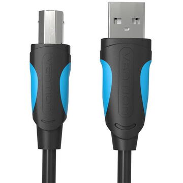 Cablu imprimanta, Vention, USB-A 2.0 la USB-B, 480 Mbps, 3 m, Negru