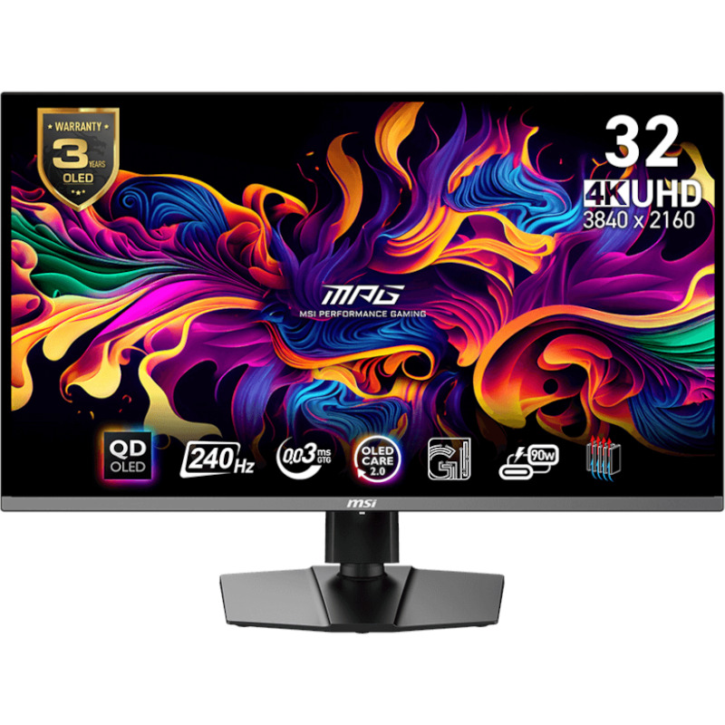 Monitor LED MSI MPG 321URX QD-OLED 31.5″, UHD, 0.03ms, 240 Hz, Negru
