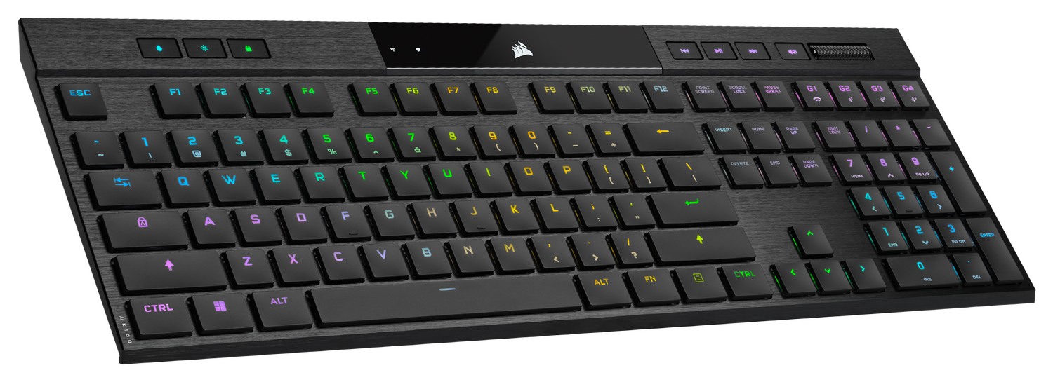 Tastatura mecanica Corsair K100 AIR, wireless, iluminare iluminare RGB, Switch-uri mecanice CHERRY MX Ultra Low Profile Tactile, Negru 3 Tastatura mecanica Corsair K100 AIR, wireless, iluminare iluminare RGB, Switch-uri mecanice CHERRY MX Ultra Low Profile Tactile, Negru - imagine 3