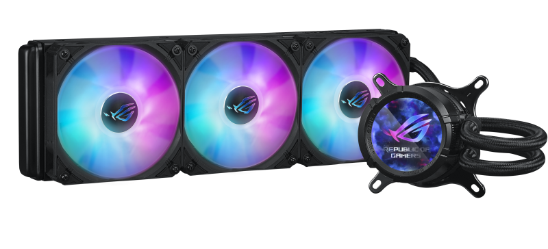 Cooler CPU ASUS ROG Strix LC III 360 ARGB LCD BLACK 3x Fan Slots 120mm, Speed: 800-2200 RPM, 36dB, Intel: LGA 1700, 1200, 115x, AMD: AM5, AM4