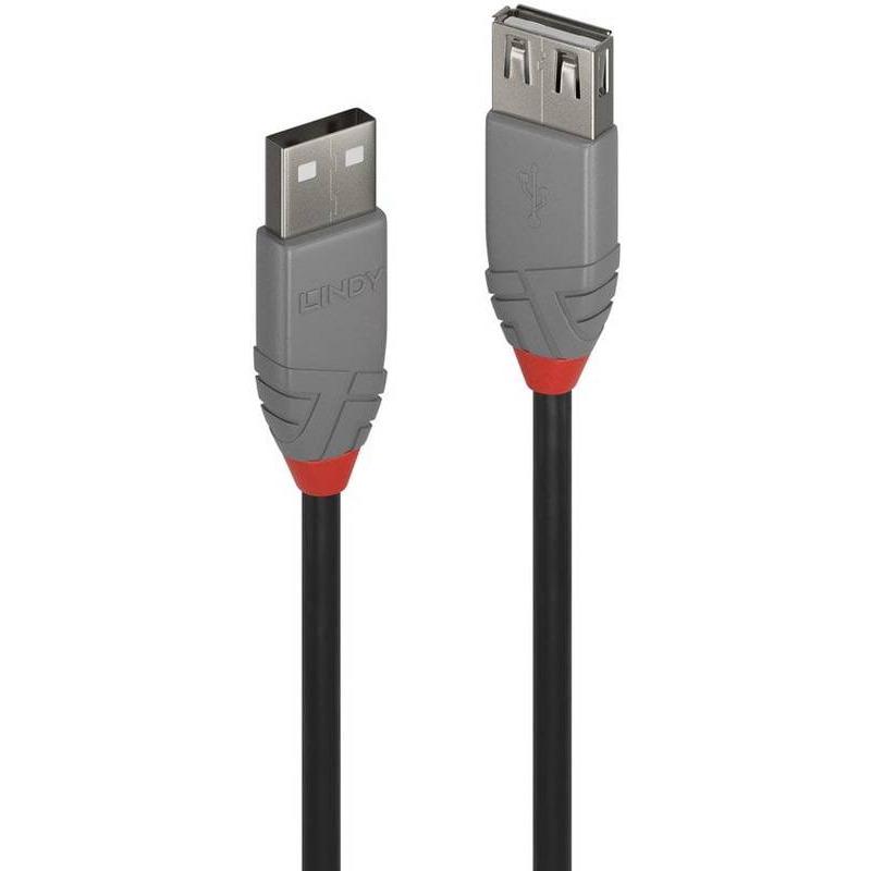 Cablu transfer date lindy ly-36705 usb 2.0 male tip a – usb 2.0 female 5 m anthra line