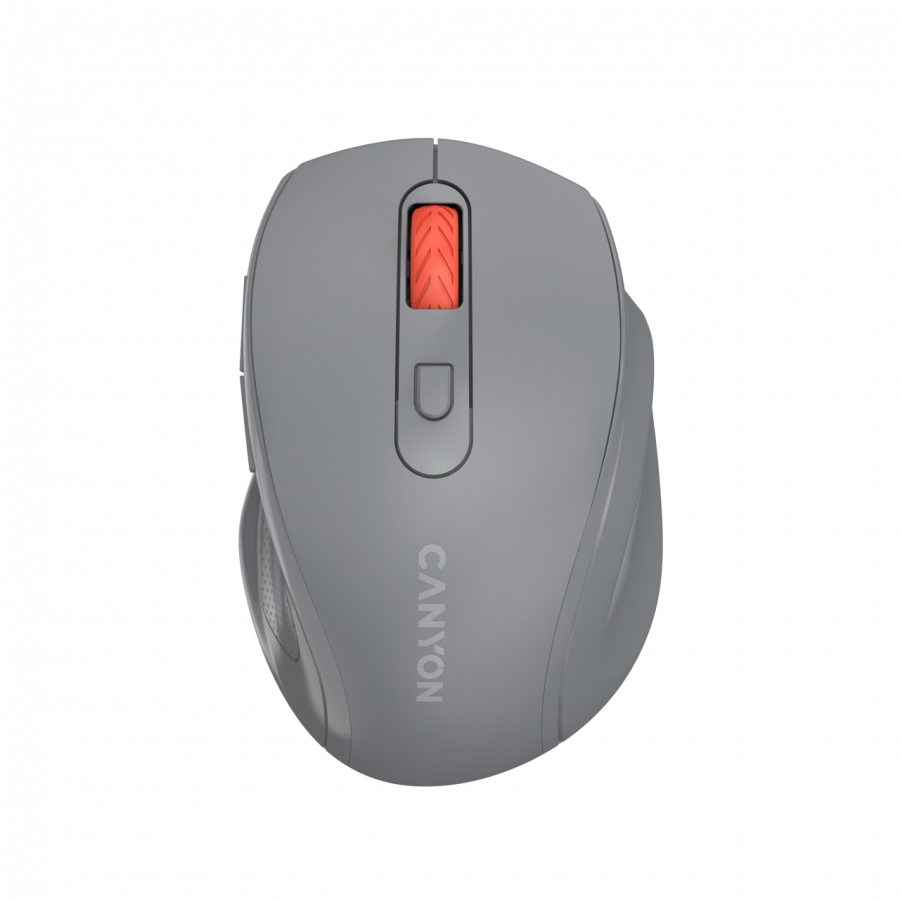 Mouse Canyon OnClick 20, USB, Wireless 2.4Ghz Gri/Portocaliu