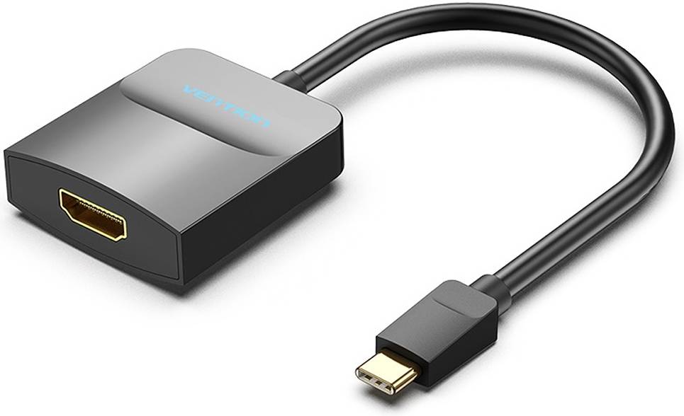Convertor video Vention, USB Type-C(T) la HDMI(M), 0.15m, rezolutie maxima 4K la 30Hz, conectori auriti, invelis PVC si ABS, negru