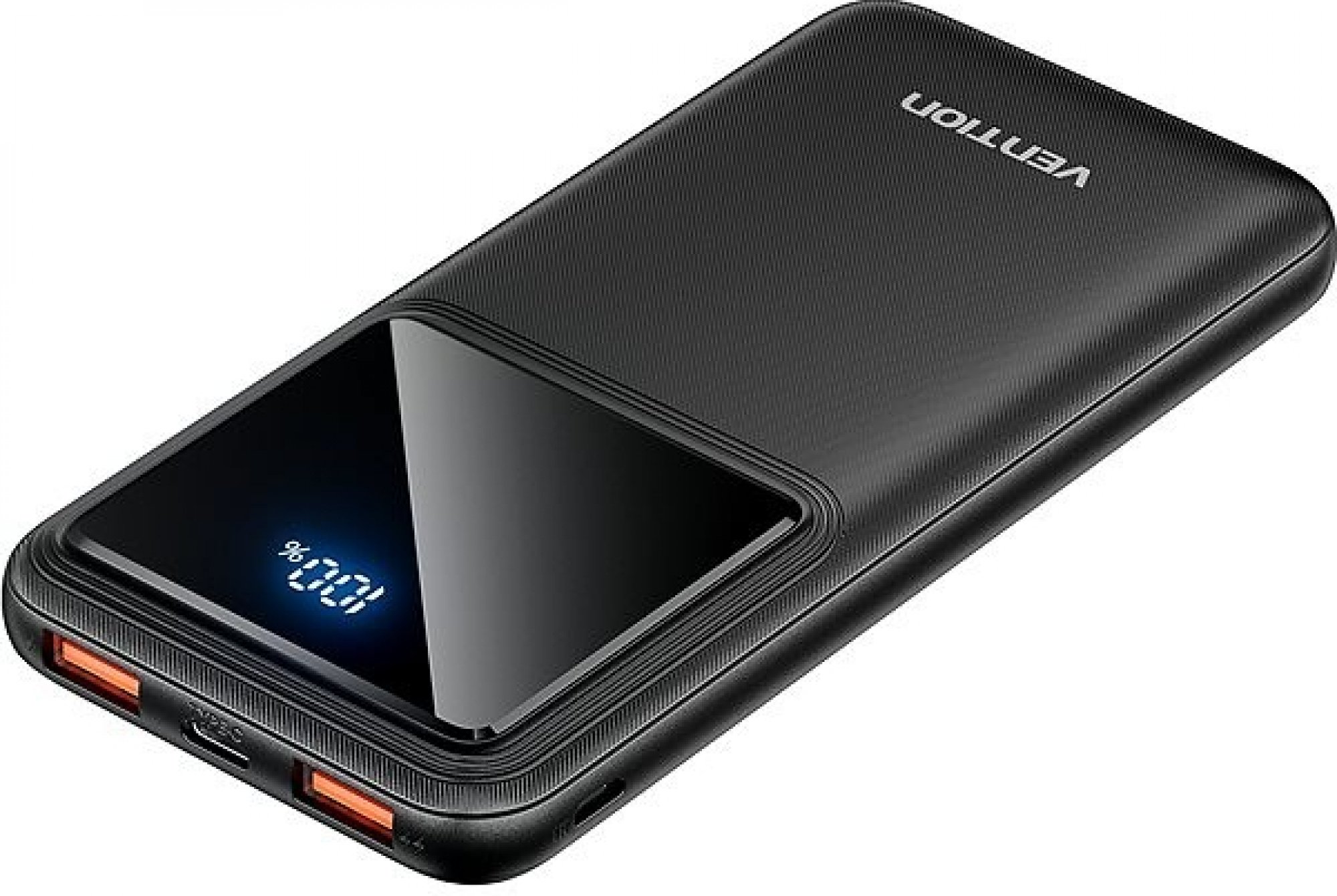 Acumulator extern Vention 10.000 mAh/37Wh, 22.5W , 2 x USB; 1 x USB Type-C, 1 x Micro USB, digital display pt. status baterie, max. 3A, Negru 1 Acumulator extern Vention 10.000 mAh/37Wh, 22.5W , 2 x USB; 1 x USB Type-C, 1 x Micro USB, digital display pt. status baterie, max. 3A, Negru