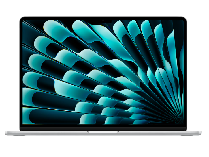 Laptop Apple MacBook Air 15″, cu procesor Apple M4, 10 nuclee CPU si 10 nuclee GPU, 16GB RAM, 512GB, Silver, Tastatura Internationala, Manual RO