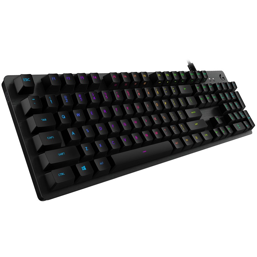Tastatura mecanica gaming Logitech G512 RGB Lightsync, Switch GX Brown, Negru Carbon