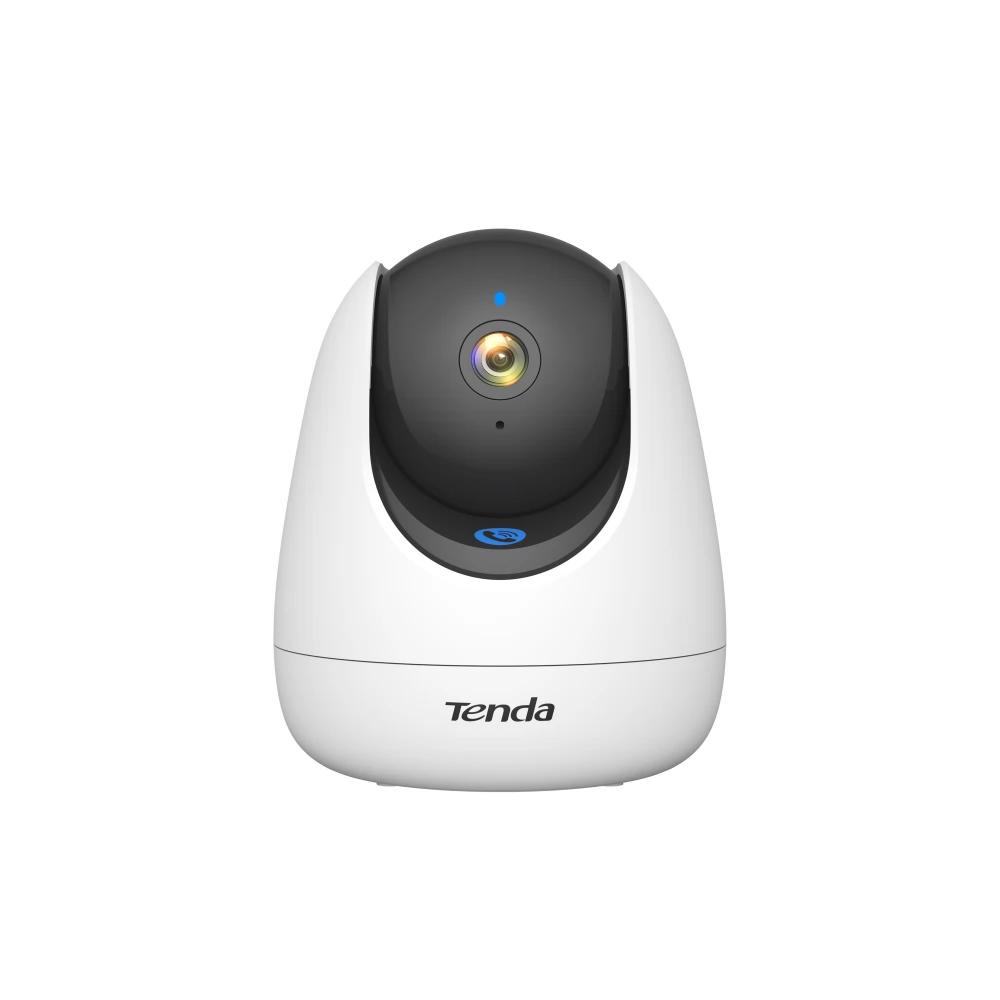 Camera IP interior, Tenda, CP3-PRO, Wi-Fi 6, 3MP (2304×1296), Pan/Tilt, detectie AI (oameni/animale/plans copil), urmarire inteligenta, apelare cu un singur buton, audio bidirectional, IR pana la 12m, , 103x88x88mm, alb, card microSD 32GB inclus