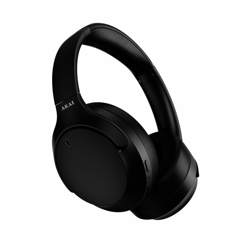 Casti Over-Ear Akai BTH-P200ANC, Wireless, Bluetooth, ANC, Negre