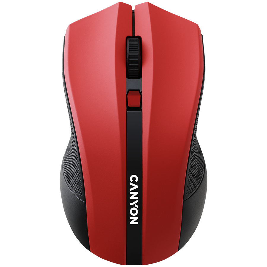 Mouse wireless Canyon, 2.4 GHz, 1600 dpi, Rosu/Negru