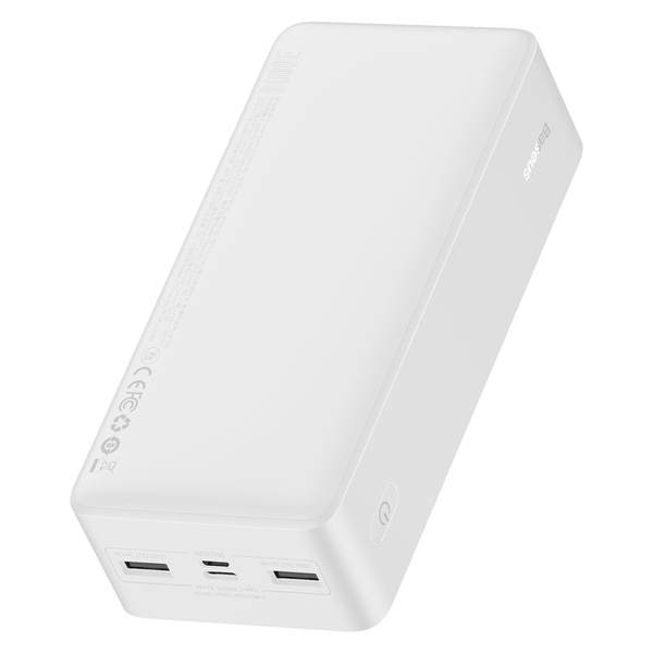 Powerbank, Baseus, 30000 mAh, 15 W, Alb