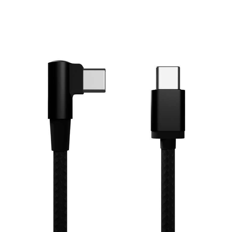 GEMBIRD Angled cotton braided USB Type-C