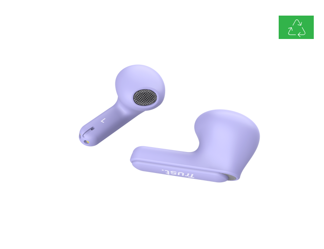 Casti wireless, Trust Yavi, Bluetooth TWS, ENC, violet, 48x64x26mm 4 Casti wireless, Trust Yavi, Bluetooth TWS, ENC, violet, 48x64x26mm - imagine 4