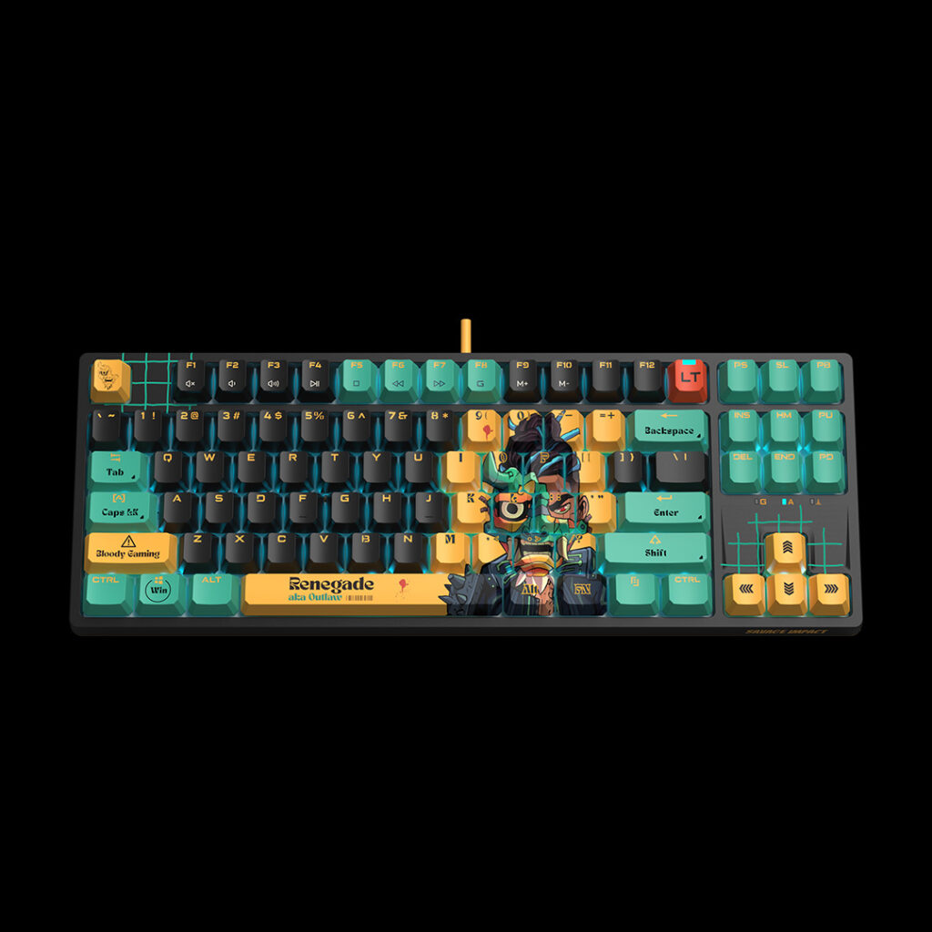 Tastatura gaming Bloody „AT87” Alpha Optical Switch Performance Keyboard USB Renegade , US Layout „AT87 Renegad” (timbru verde 0.8 lei) 4711421 000734