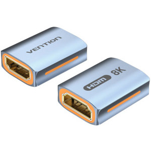 ADAPTOR video Vention, HDMI(M) la HDMI(M), 48Gbps, rezolutie 8K la 60Hz/4K la 120Hz, aluminiu, argintiu, „AIUH0” (timbru verde 0.08 lei) – 6922794770454