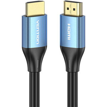 Cablu video Vention, HDMI(T) la HDMI(T), 2m, rezolutie maxima 4K la 60Hz/1080p la 60hz, conectori auriti, cupru, invelis PVC, negru, „ALHSH”