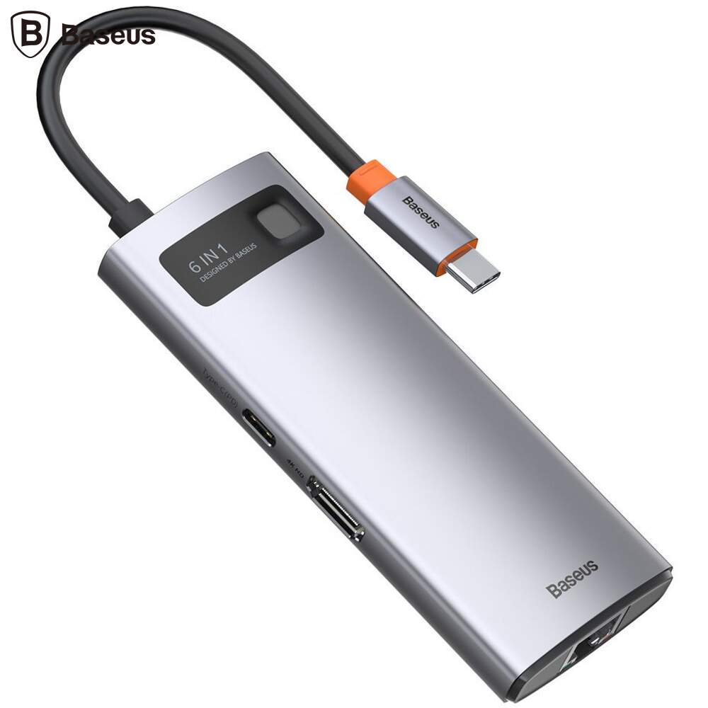 Docking Station Baseus Metal Gleam, conectare PC USB Type-C, Gri 2 Docking Station Baseus Metal Gleam, conectare PC USB Type-C, Gri - imagine 2