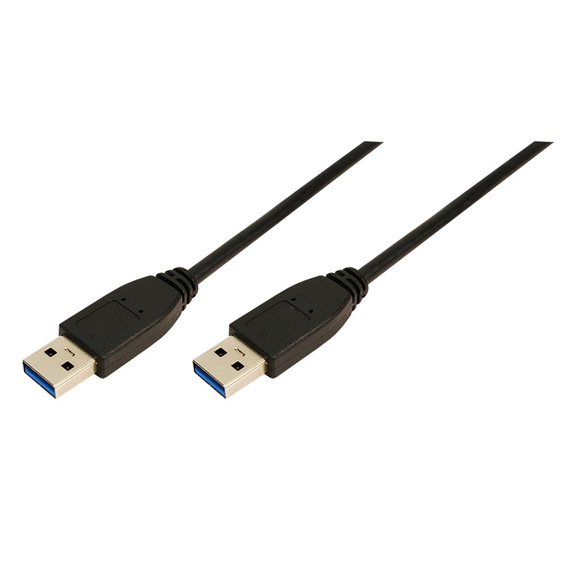 Cablu USB 3.0 LogiLink, 2m, negru, USB-A la USB-A, viteza transfer 5 Gbit/s