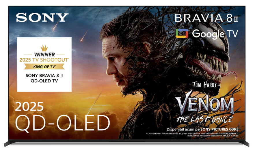 Televizor Sony BRAVIA 8M2 OLED 55XR8M2, 139 cm, Smart Google TV, 4K Ultra HD, 100 Hz, Clasa F (Model 2025)