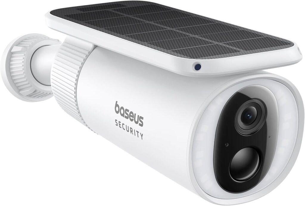 Camera de supraveghere cu panou solar Baseus S1, 2K HD, AI Detection, Automatic Solar Tracking, Night Vision, Baterie 10400 mAh, Two-way audio, IP67