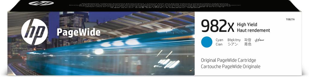 Cartus imprimanta HP 982X, cerneala pigmentata, capacitate mare, albastru, 220×52,1x48mm