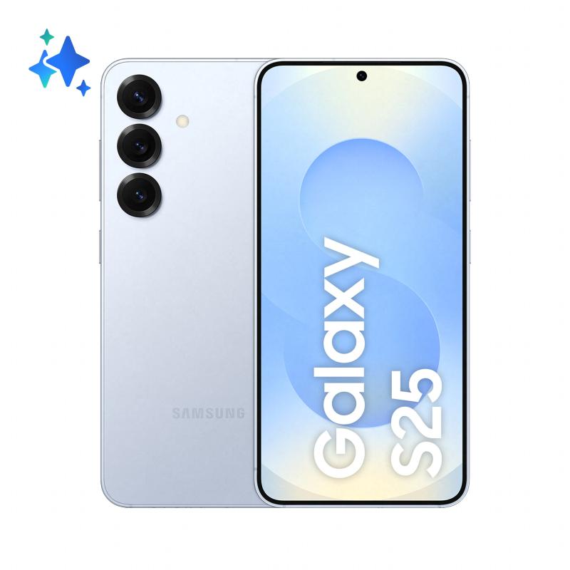 Telefon mobil Samsung Galaxy S25, Dual SIM, 12GB RAM, 128GB, 5G, Icyblue