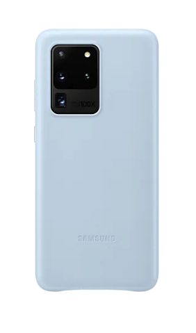 Husa de protectie Samsung Leather Cover pentru S20 Ultra, Sky Blue