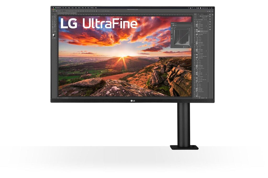 Monitor LED IPS LG UltraFine 31.5″ 32UN880K-B, UHD (3840×2160), 60Hz, 5ms, USB Type-C, HDMI, Display Port, Ergo Stand, Pivot, negru