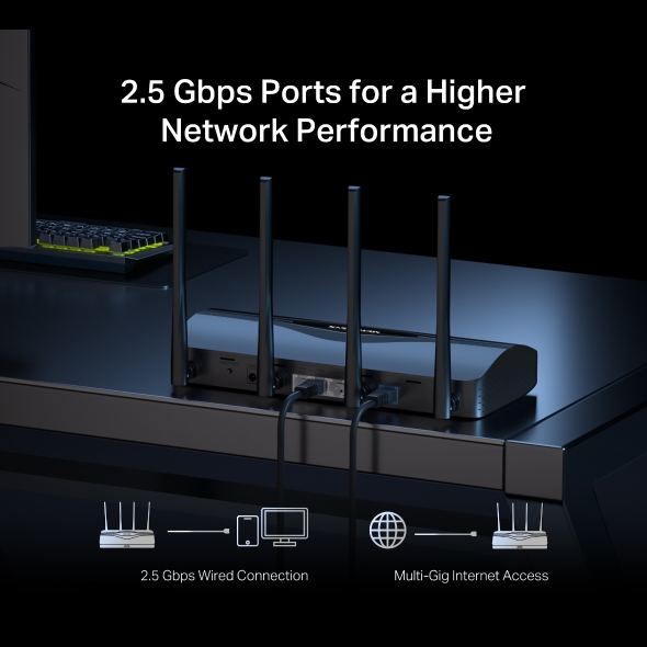 Router Wireless Mercusys MR27BE, BE3600, Dual-Band, Wi-Fi 7, MLO , 2x porturi 2.5Gbps + 2 x porturi 1Gbps, compatibil EasyMesh 5 Router Wireless Mercusys MR27BE, BE3600, Dual-Band, Wi-Fi 7, MLO , 2x porturi 2.5Gbps + 2 x porturi 1Gbps, compatibil EasyMesh - imagine 5