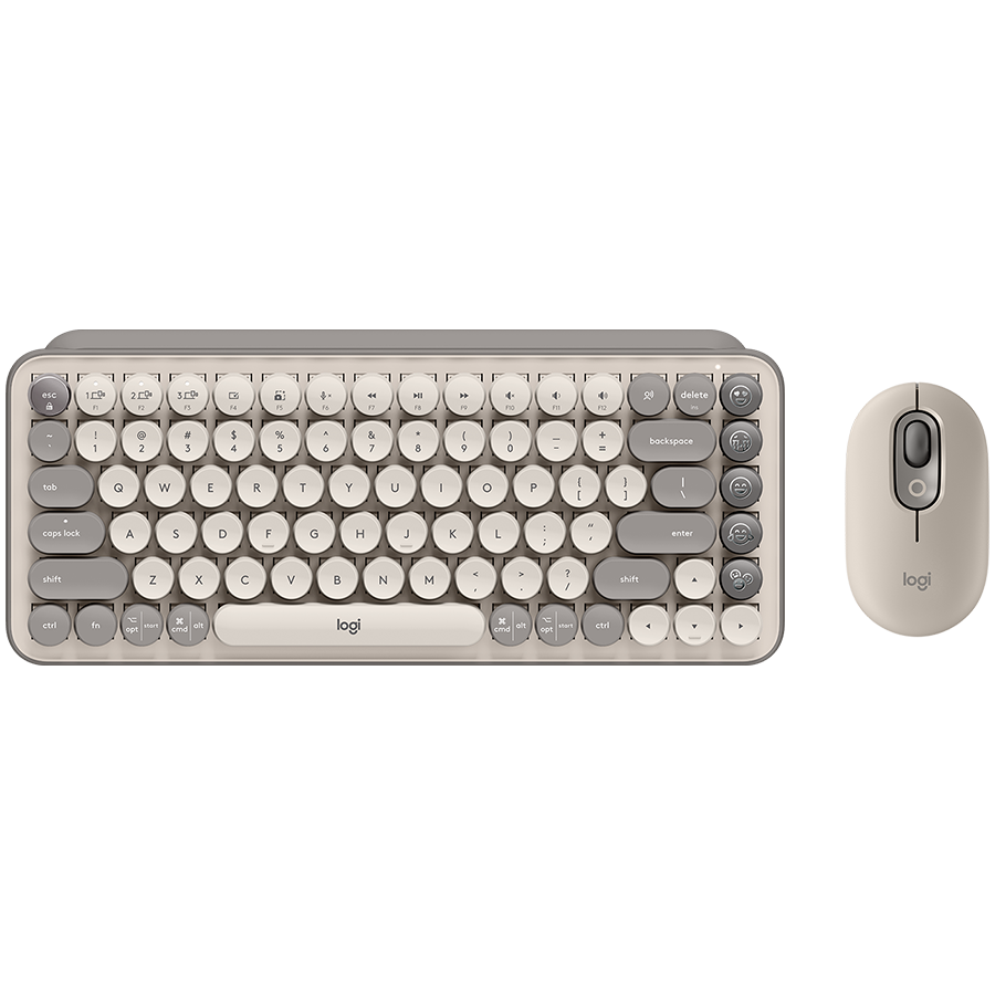 Kit Wireless Tastatura + Mouse Logitech POP ICON COMBO, Bluetooth, EasySwitch, Graphite