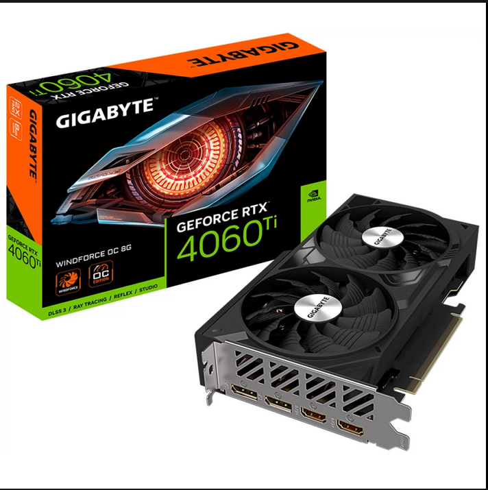 GIGABYTE GEFORCE RTX 4060 TI WINDFORCE OC, 8GB GDDR6, 128-bit