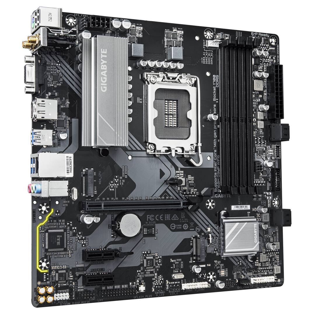 Placa de baza Gigabyte B760M D3HP WIFI6, DDR5, Socket LGA1700, mATX, Negru 3 Placa de baza Gigabyte B760M D3HP WIFI6, DDR5, Socket LGA1700, mATX, Negru - imagine 3