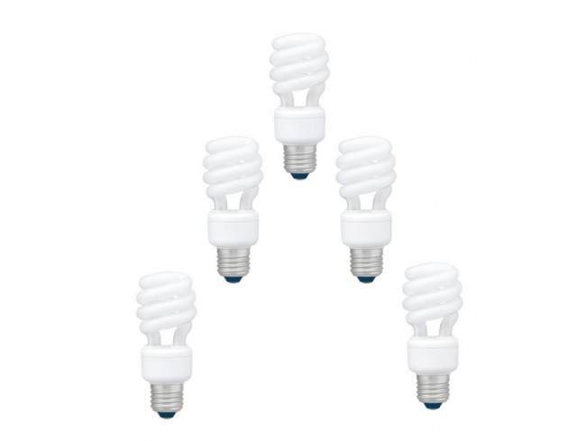 Set 5 becuri economice Panasonic EFD11E27HD3E-5, putere lampa 11W, echivalent pentru incandescenta 55W