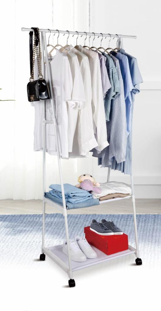 Suport pentru umerase cu rafturi Raflin