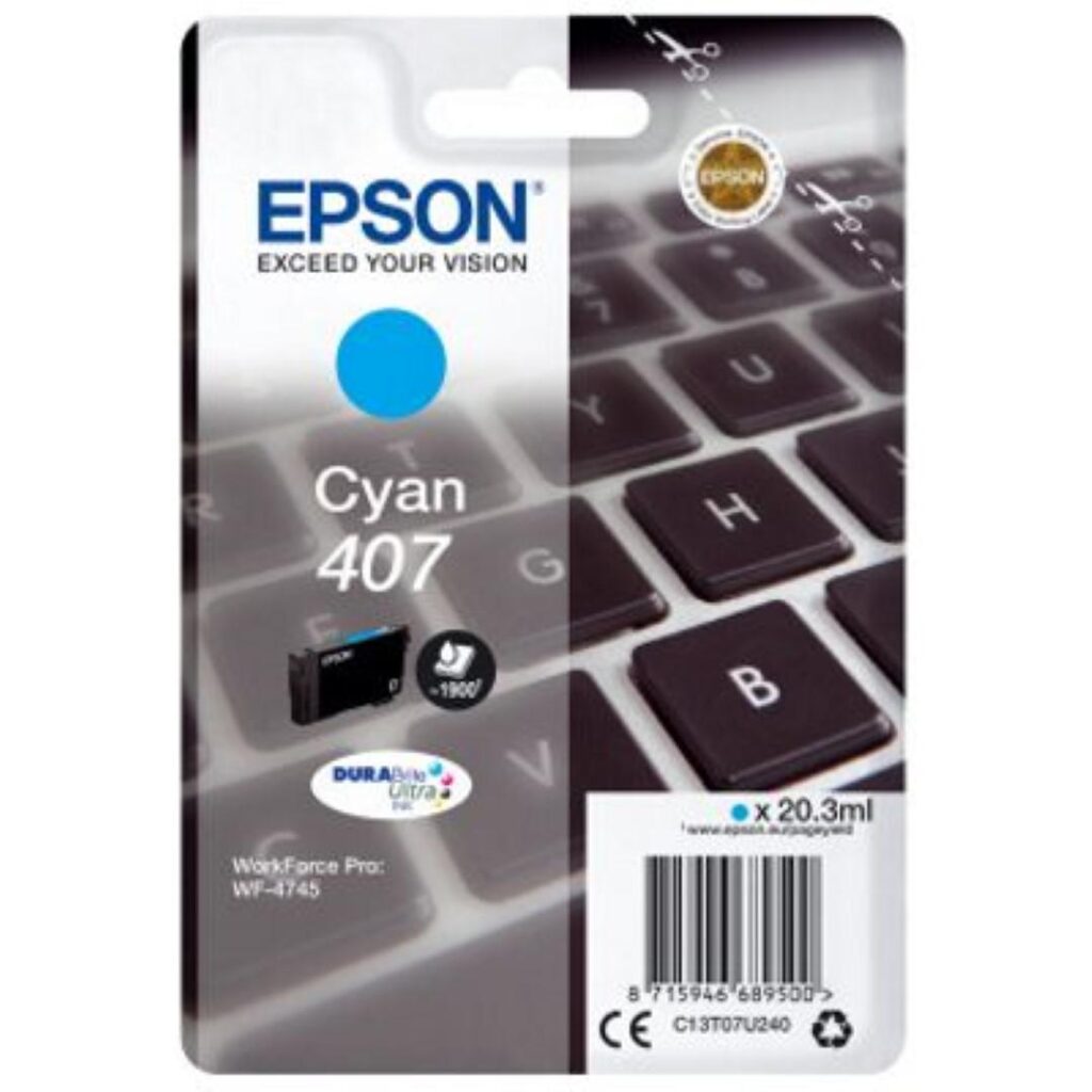 Cartus imprimanta, Epson, Compatibil cu WF-4745, 20.3 ml, Cyan