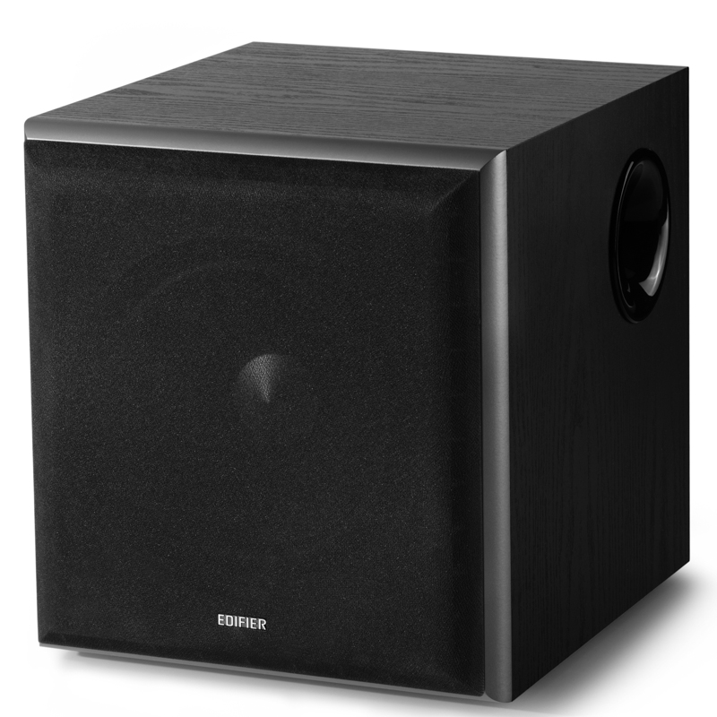 Subwoofer activ Edifier T5-BK, 70W RMS, RCA Line-in/Line-out, Negru