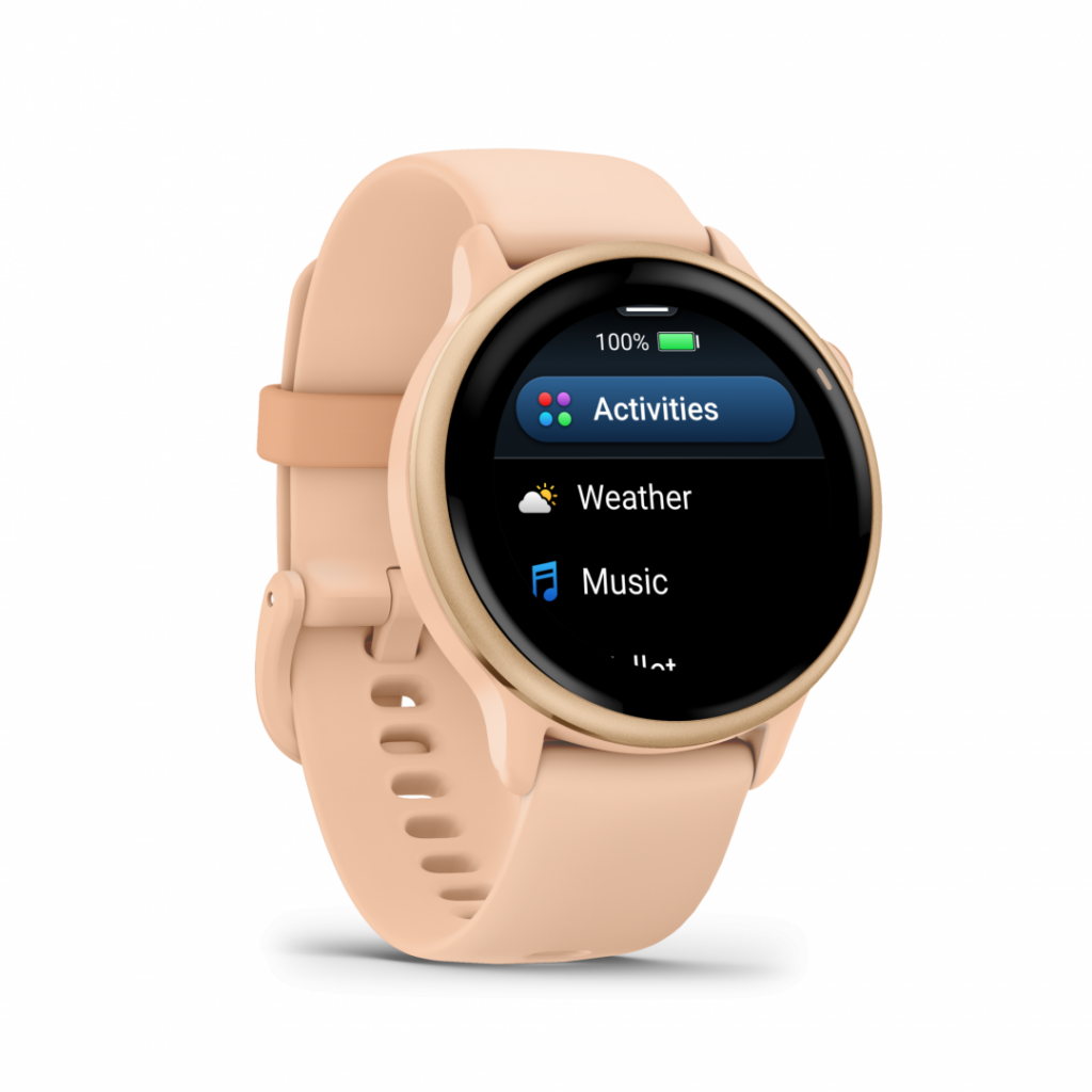Smartwatch Garmin vivoactive 6, GPS, 42mm, curea silicon, Pink Dawn/P. Dawn Metallic