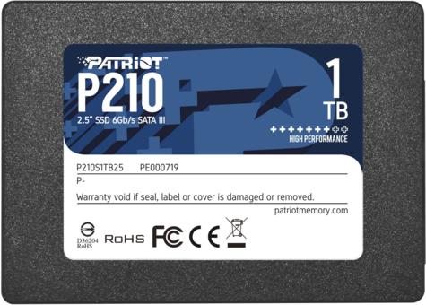 Solid-State Drive, Patriot, 2,5", 1TB, P210 SSD SATA3, 520 MB/s | 430 MB/s, Negru 2 Solid-State Drive, Patriot, 2,5", 1TB, P210 SSD SATA3, 520 MB/s | 430 MB/s, Negru - imagine 2