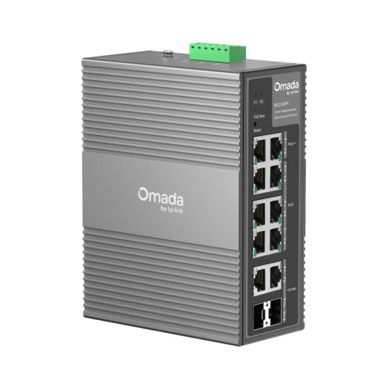 Switch TP-Link Omada 10-Port Gigabit Industrial Easy Managed 6-Port PoE+ 2-Port PoE++ Gri