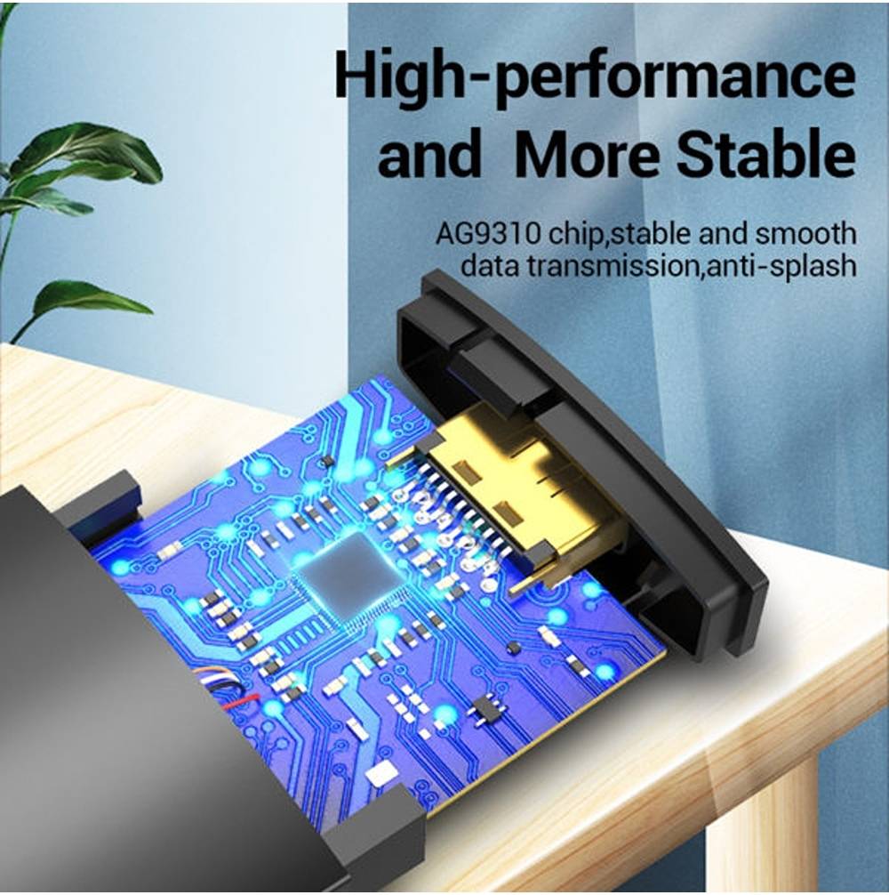 Convertor video Vention, USB Type-C(T) la HDMI(M), 0.15m, rezolutie maxima 4K la 30Hz, conectori auriti, invelis PVC si ABS, negru 4 Convertor video Vention, USB Type-C(T) la HDMI(M), 0.15m, rezolutie maxima 4K la 30Hz, conectori auriti, invelis PVC si ABS, negru - imagine 4