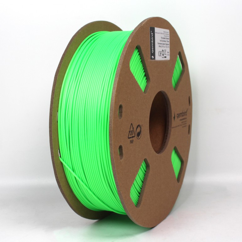 Filament pentru imprimanta 3D, Gembird, 235A°C, 1,75 mm, Verde 1 Filament pentru imprimanta 3D, Gembird, 235A°C, 1,75 mm, Verde