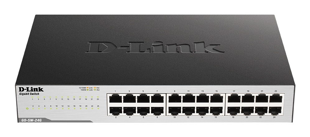 Switch D-link GO-SW-24G, 24-Port 10/100/1000 Mbps