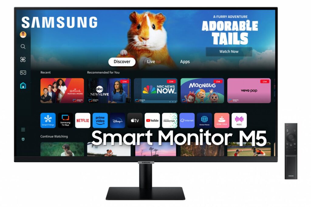Monitor SMART SAMSUNG, TV Experience, LS32DM500EUXDU, 32″, 4ms, Full HD, HDR10, HDMI, Negru