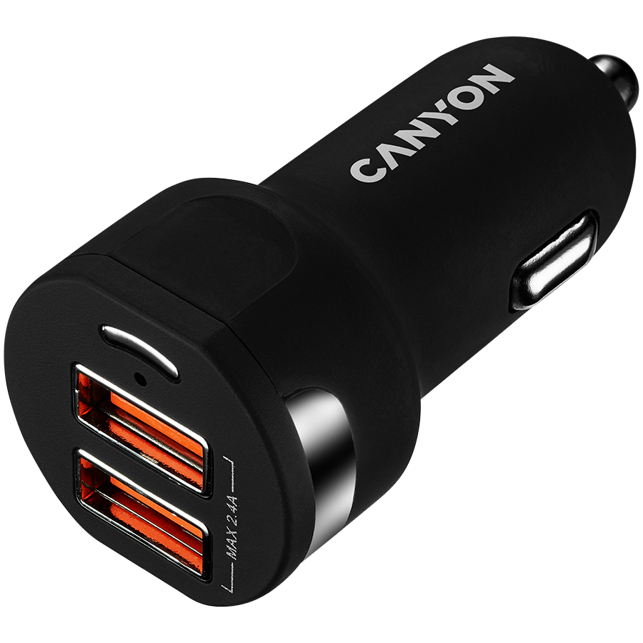 Incarcator auto Canyon, C-04 2.4A/2USB-A, Black (CNE-CCA04B) 3 Incarcator auto Canyon, C-04 2.4A/2USB-A, Black (CNE-CCA04B) - imagine 3