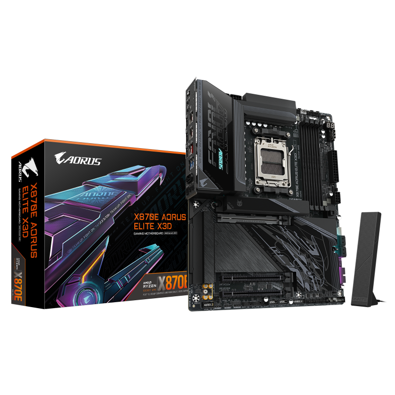 Placa de baza Gigabyte X870E AORUS ELITE X3D,AM5, DDR5, BT, WIFI 7,ATX, Negru