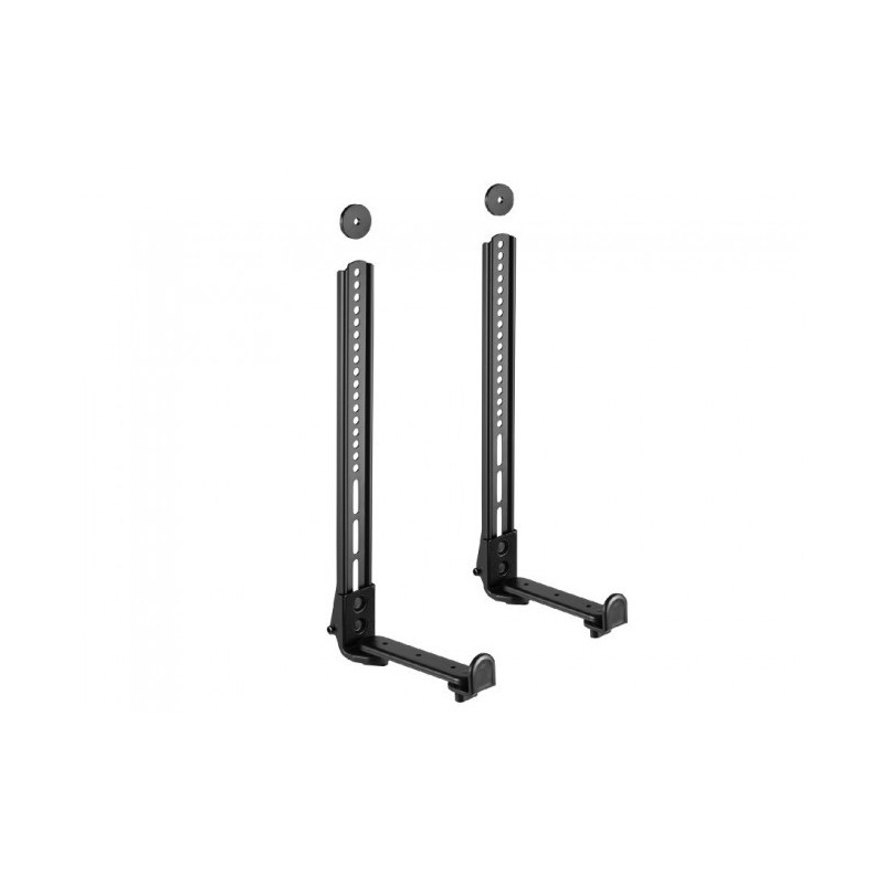 Suport soundbar Maclean MC-914, montaj TV VESA, reglabil 40–182 mm, max 15 kg, deasupra/sub ecran, universal, negru