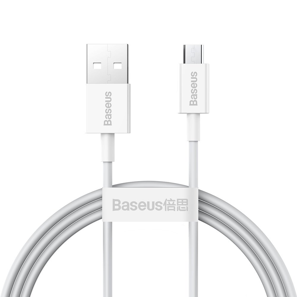 Cablu Date si Incarcare Baseus, Superior Series CAMYS-02, USB la MicroUSB, 1m, 2A, Alb